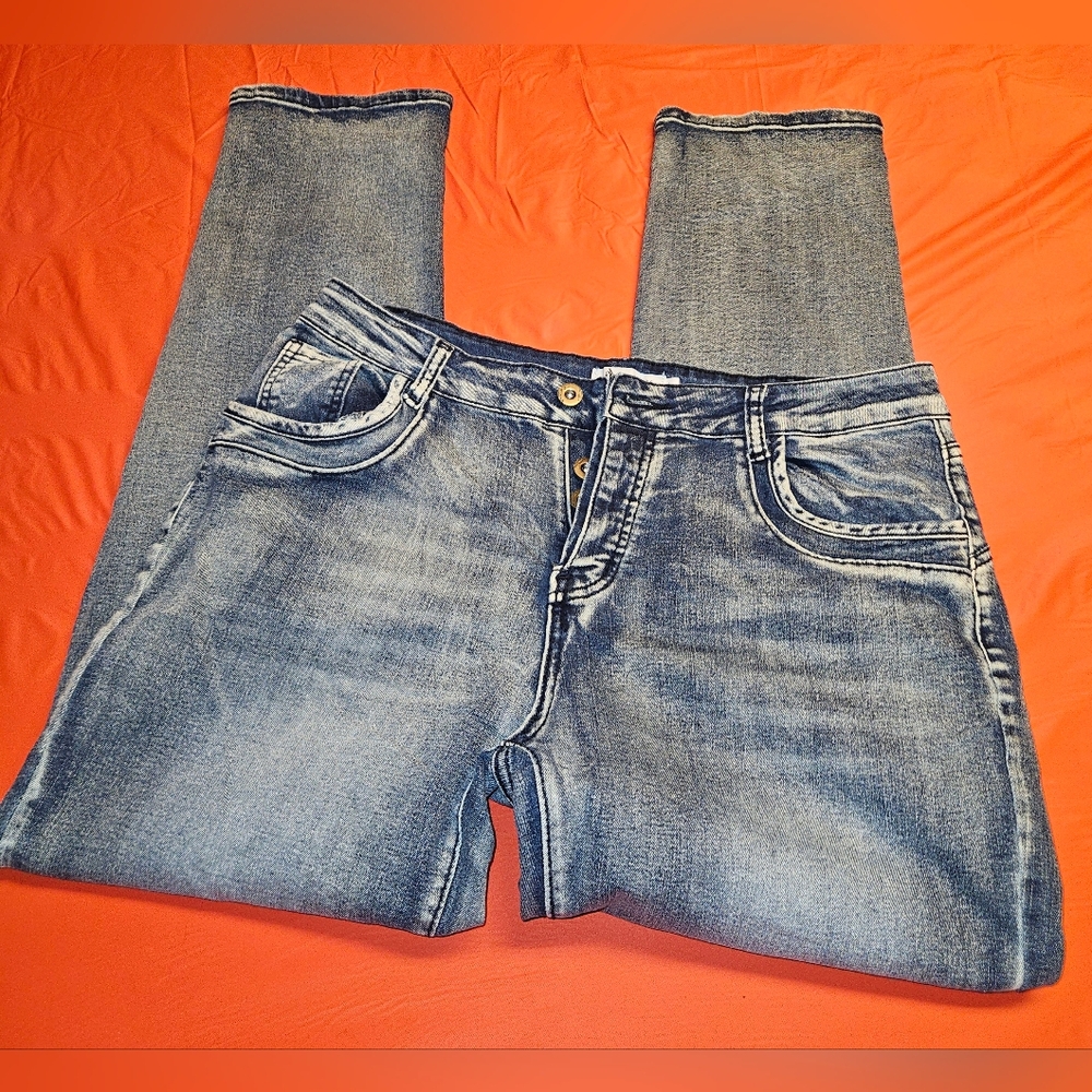 MissLook Denim Button Fly Size Large Or Approx 32×28 See Measurements E.U.C.